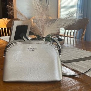 Kate Spade Dome Crossbody in Silver